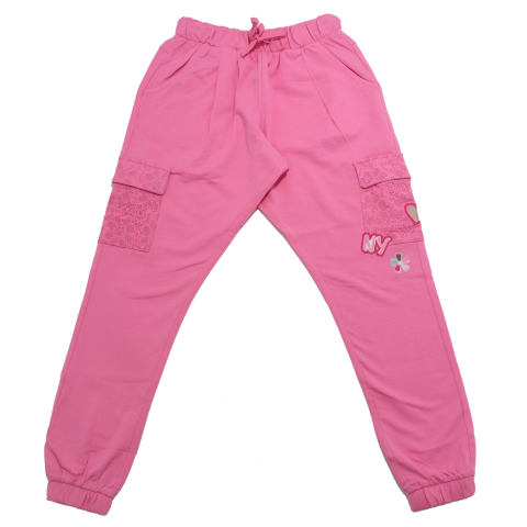 Pantaloni roz cu buzunare laterale din dantelă Original Marines 9-10 ani (140cm) original marines