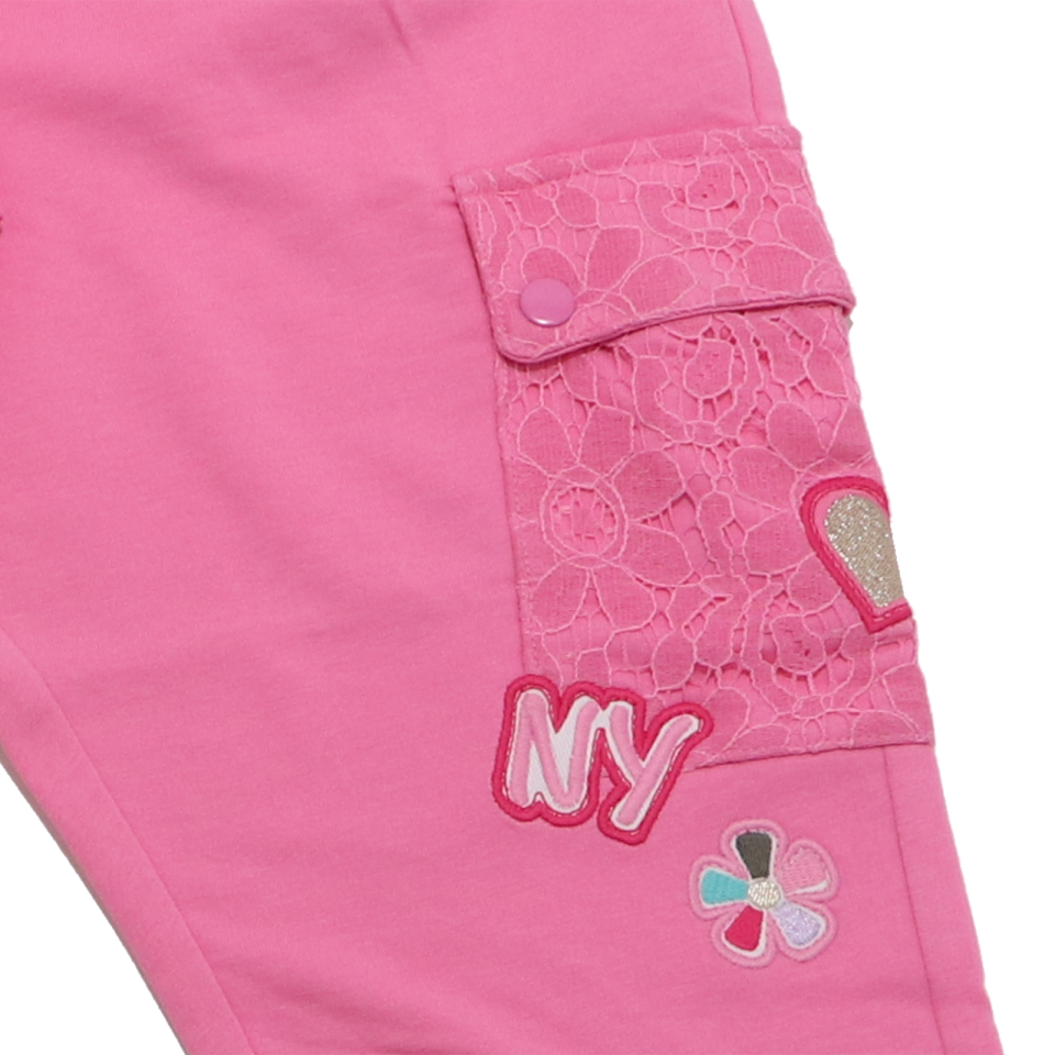 Pantaloni roz cu buzunare laterale din dantelă Original Marines 9-10 ani (140cm)