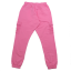 Pantaloni roz cu buzunare laterale din dantelă