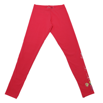 Colanți roz cu imprimeu ponei