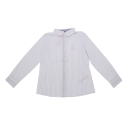 Cămașă albă cu dungi bleu