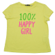 Tricou galben 100% Happy Girl