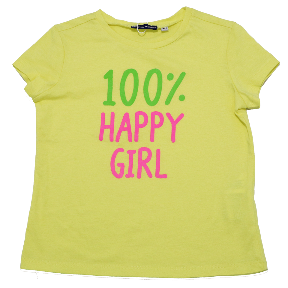 Tricou galben 100% Happy Girl Original Marines 3-4 ani (104cm)