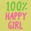 Tricou galben 100% Happy Girl