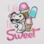 Tricou alb cu imprimeu Life is Sweet