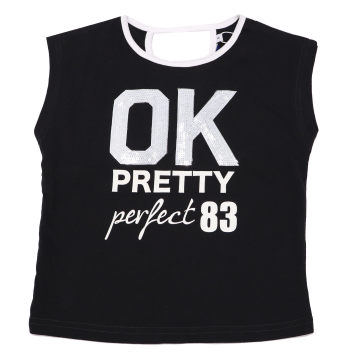 Tricou negru OK Pretty perfect 83 Original Marines 3-4 ani (104cm)