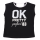 Tricou negru OK Pretty perfect 83