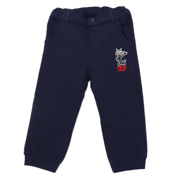 Pantaloni sport bleumarin cu imprimeu Felix the Cat