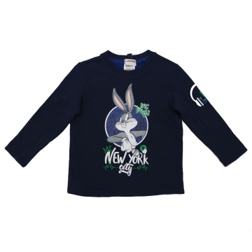 Bluză reversibilă cu imprimeu Bugs Bunny/ Taz