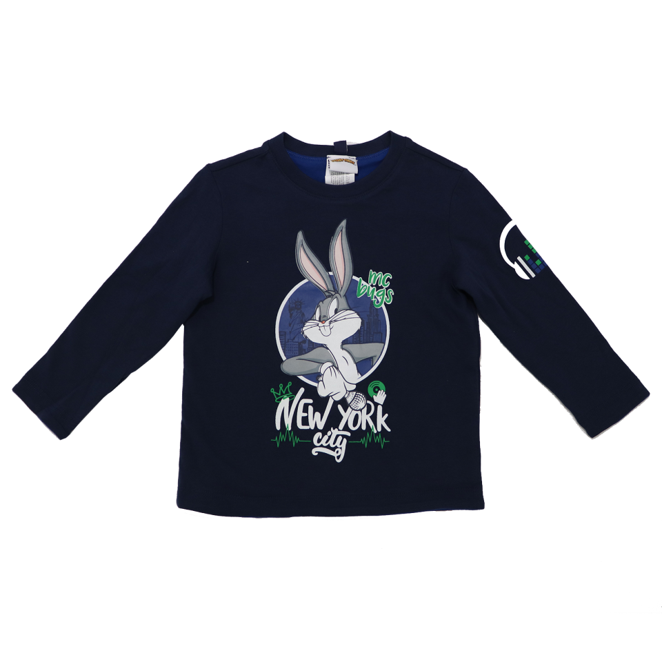 Bluză reversibilă cu imprimeu Bugs Bunny/ Taz