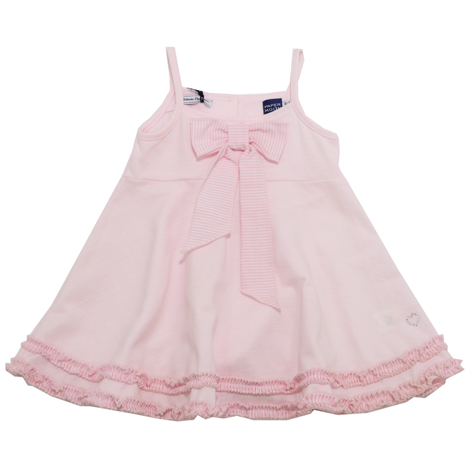 Rochiță roz cu fundiță și volănașe Papermoon 68cm
