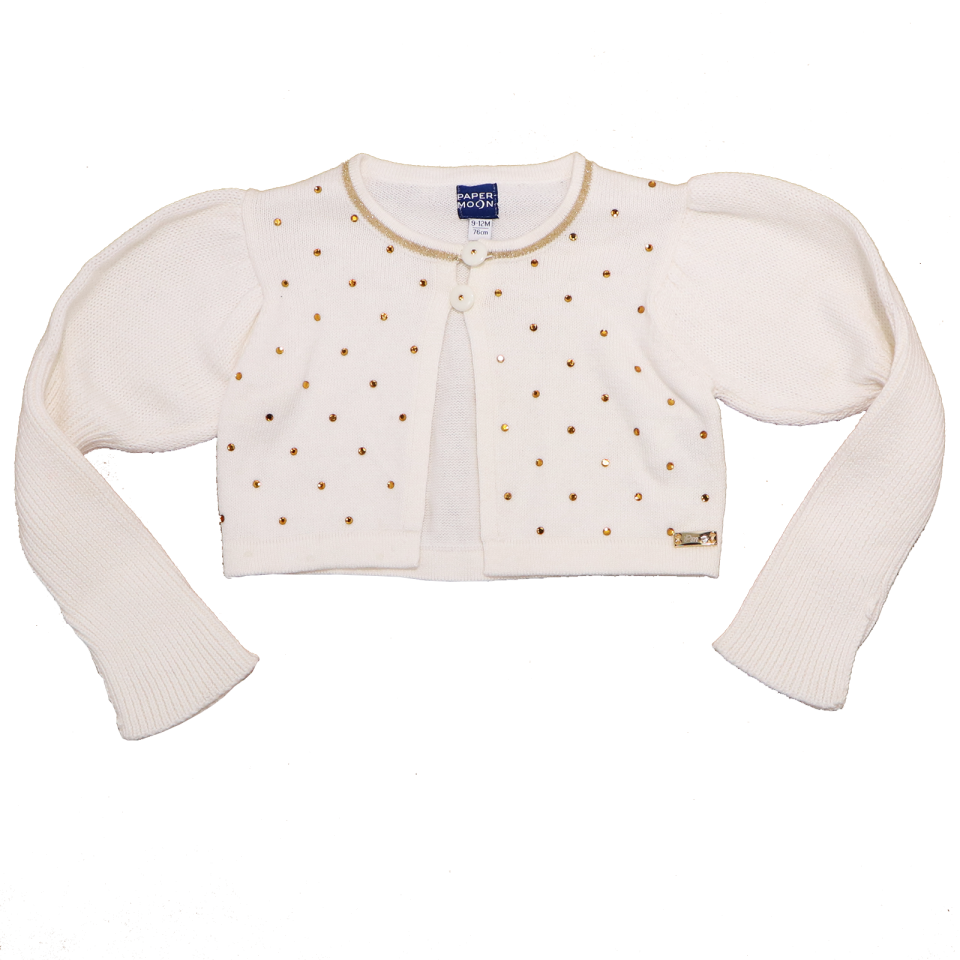 Bolero din cașmir cu ștrasuri delicate