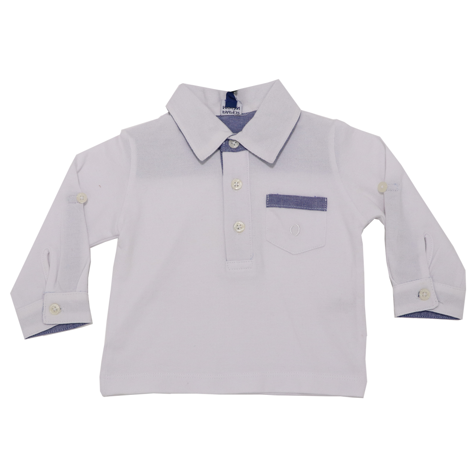 Bluză polo cu măneci reglabile