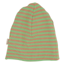 Beanie verde/ camel din bumbac și modal
