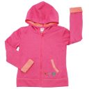 Hanorac roz cu glugă și buzunare