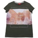 Tricou kaki cu imprimeu de vară s.Oliver 7-8 ani (128cm)