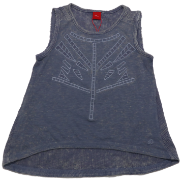 Maiou gri albastru din două materiale s.Oliver 7-8 ani (128cm)