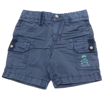 Pantaloni scurți bleumarin cu buzunare și craniu s.Oliver 18-24 luni (92cm)