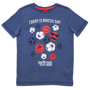 Tricou albastru cu imprimeu Today is Match Day