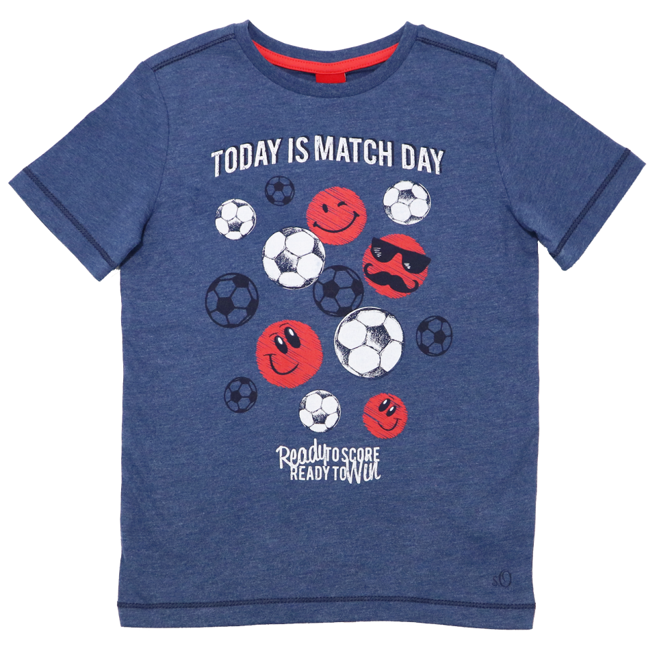 Tricou albastru cu imprimeu Today is Match Day