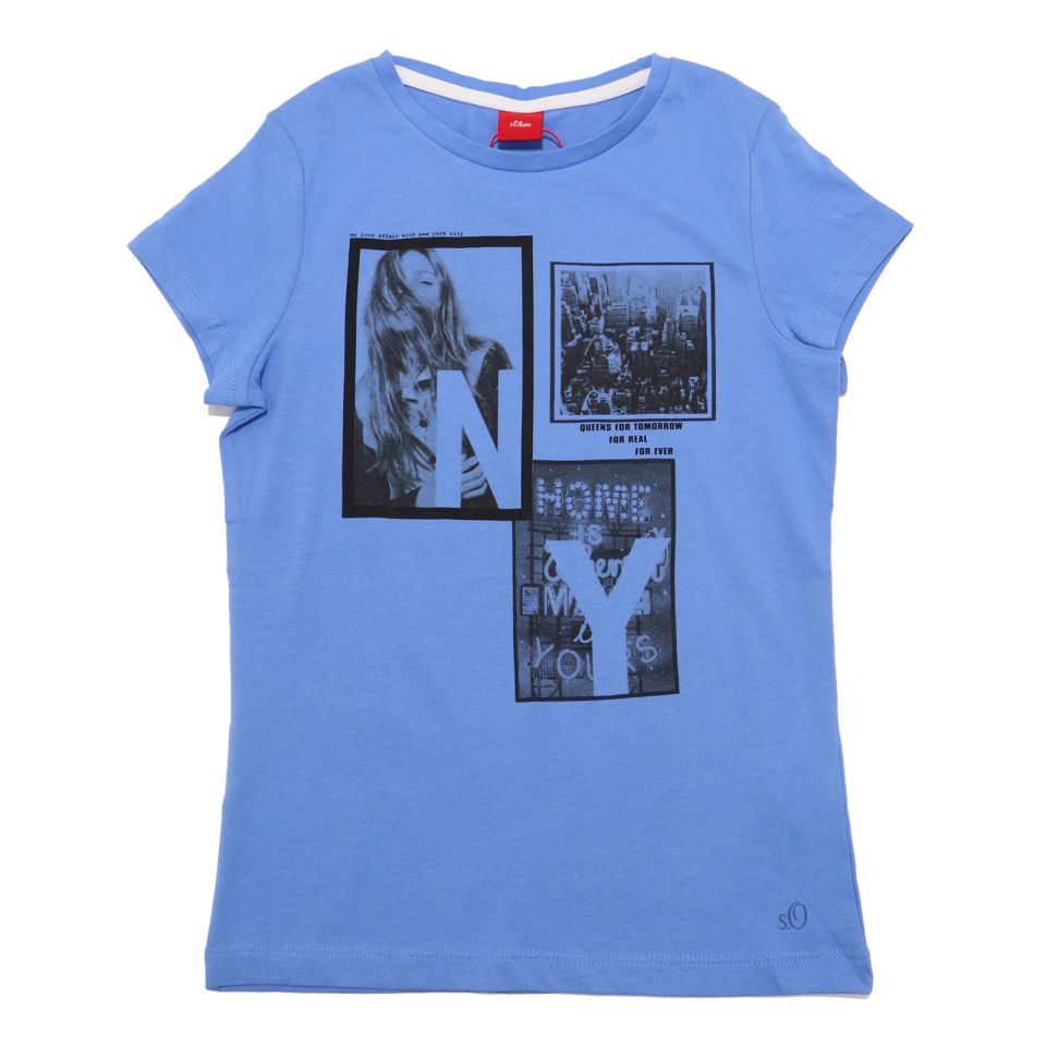 Tricou subțire albastru New York s.Oliver 7-8 ani (128cm)