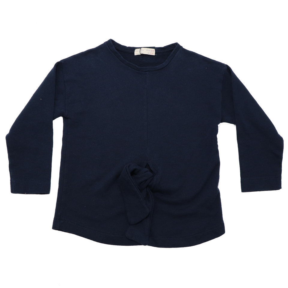 Bluză bleumarin cu nod în față Zara 5-6 ani (116cm), 9-10 ani (140cm)