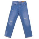 Jeans slim cu rupturi și tiv