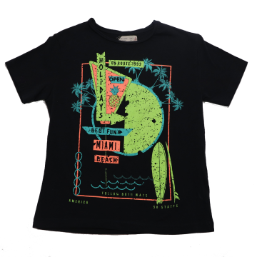 Tricou negru Holidays Zara 8 ani (128cm)