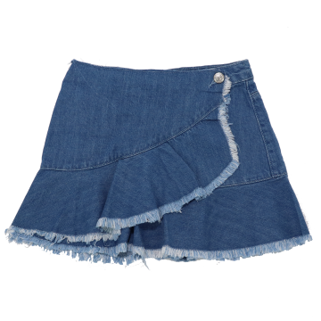 Fustiță din denim parte peste parte