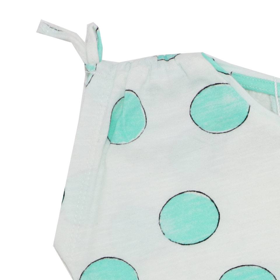 Tricou alb cu cercuri verzi Zara 6-9 luni (74cm)