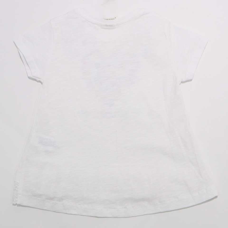 Tricou alb cu imprimeu inimă din flori Zara 4 ani (104 cm)
