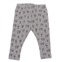 Colanți gri cu iepurași din bumbac organic