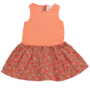 Rochiță portocalie din două materiale Zara 6-9 luni (74 cm)