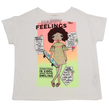 Tricou alb cu imprimeu cu sclipici Zara 4 ani (104 cm)