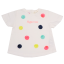 Tricou alb cu aplicații colorate