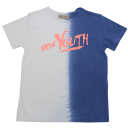 Tricou jumătate alb, jumătate albastru Zara 5-6 ani (116cm)