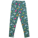 Colanți verzi cu imprimeu dinozauri și flori