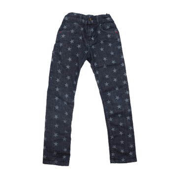 Blugi gri cu imprimeu steluțe pentru fete