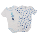 Set 2 body-uri cu imprimeu puzzle albastru