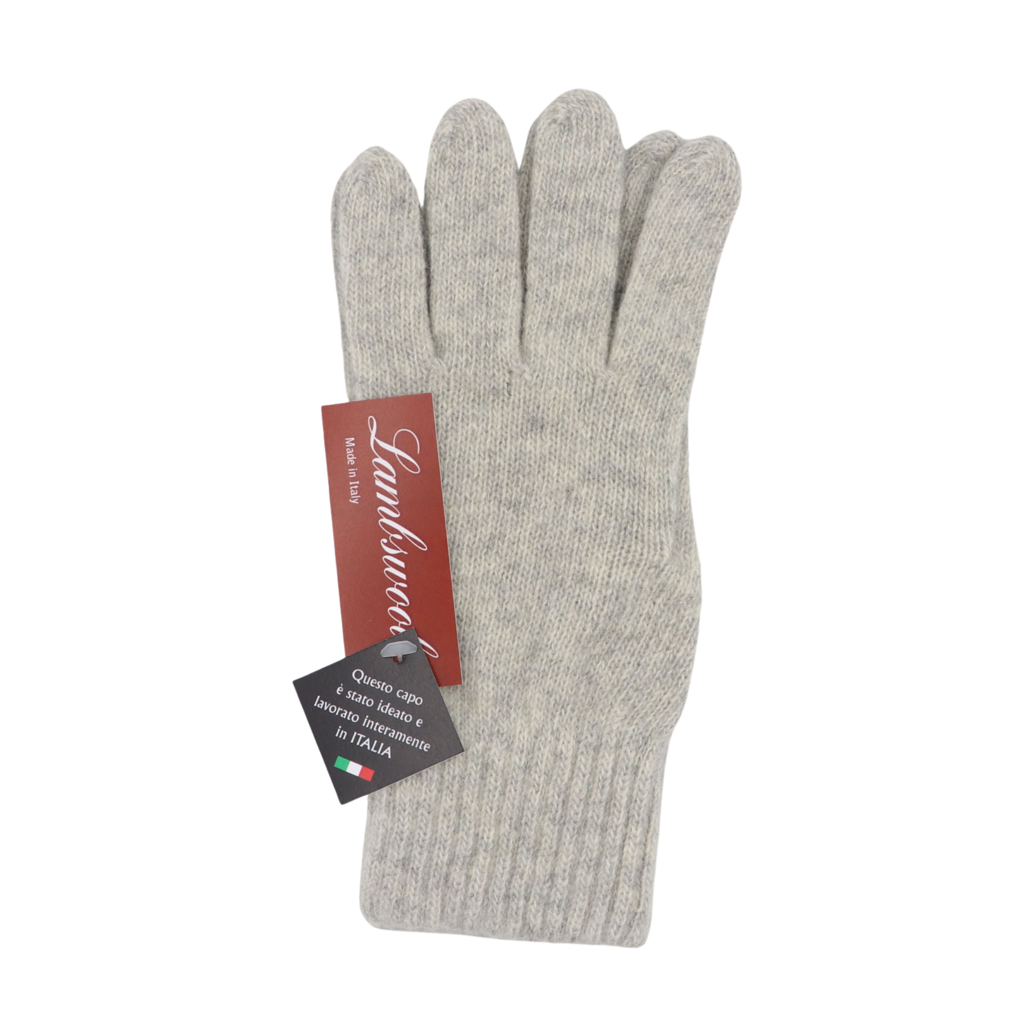 Mănuși gri deschis din lână