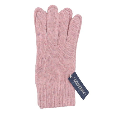 Mănuși roz deschis din lână