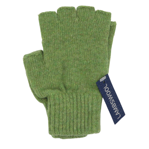 Mănuși din lână, verzi, fără degete