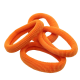 Set 4 elastice portocalii de păr