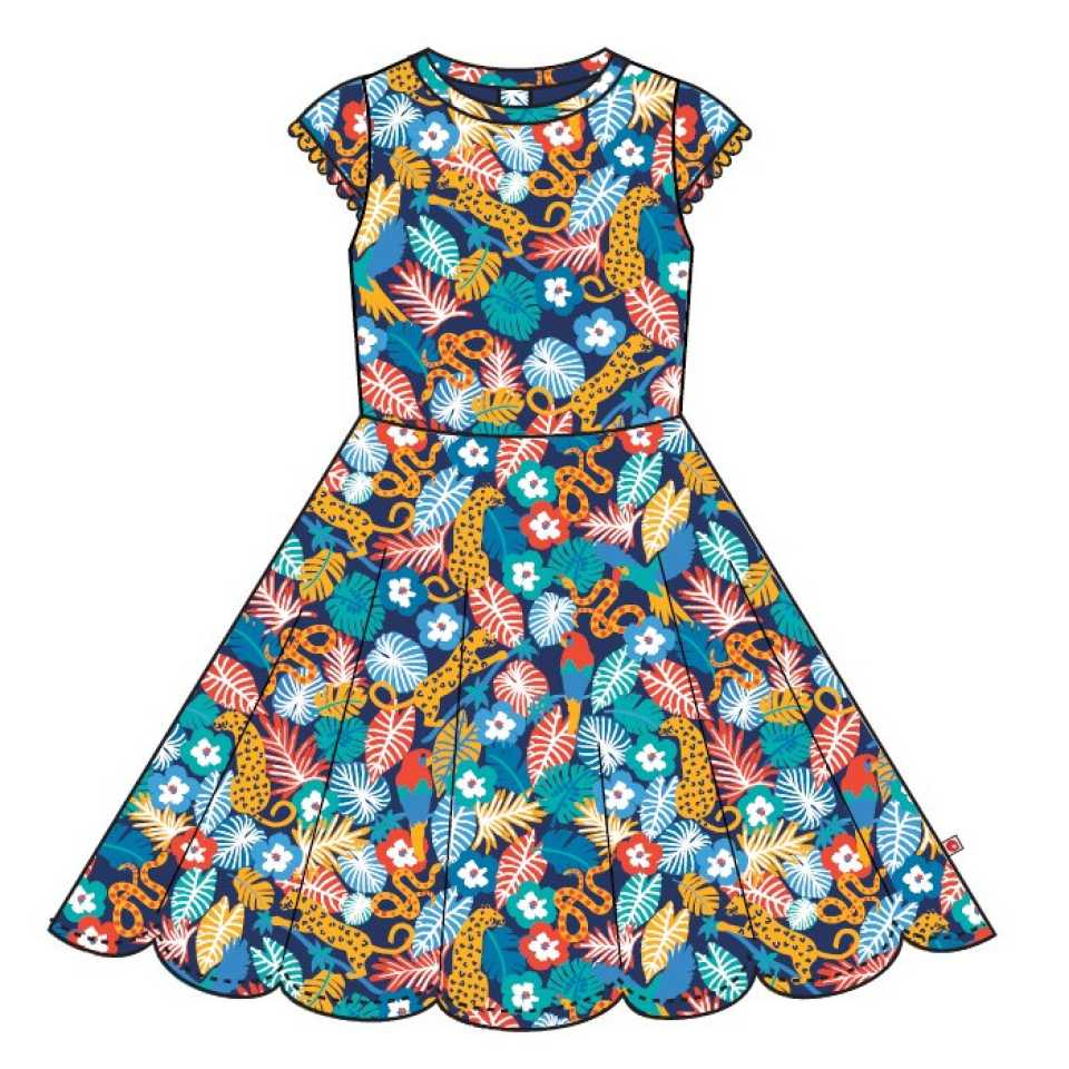 Rochie skater albastra - Tropic