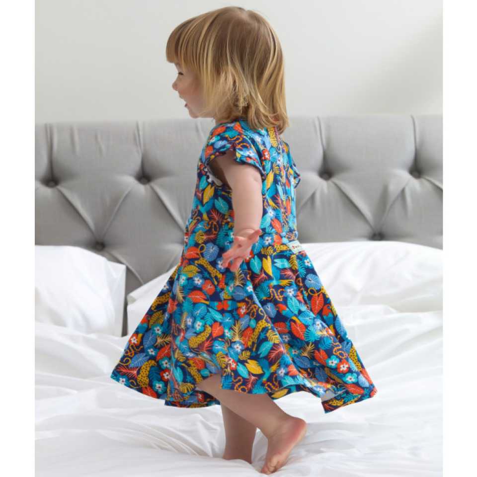 Rochie skater albastra - Tropic