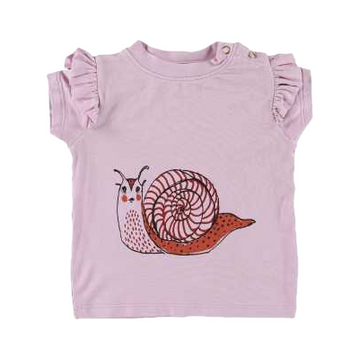 Tricou lila cu imprimeu melc