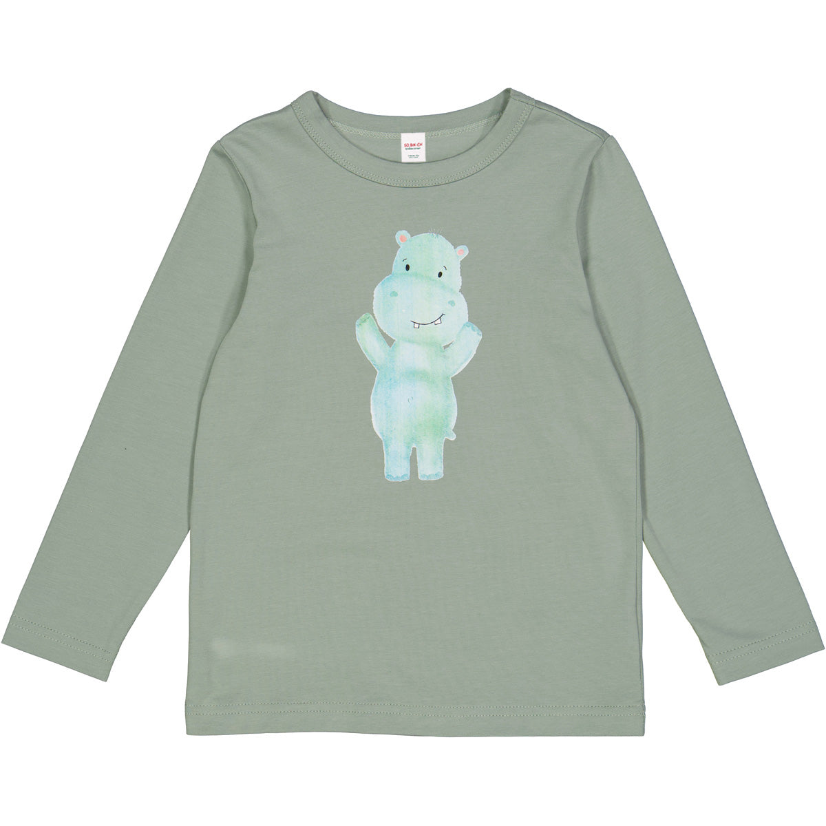 Bluză verde cu imprimeu hipopotam