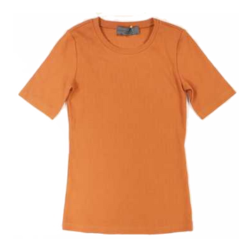 Tricou Rib, portocaliu