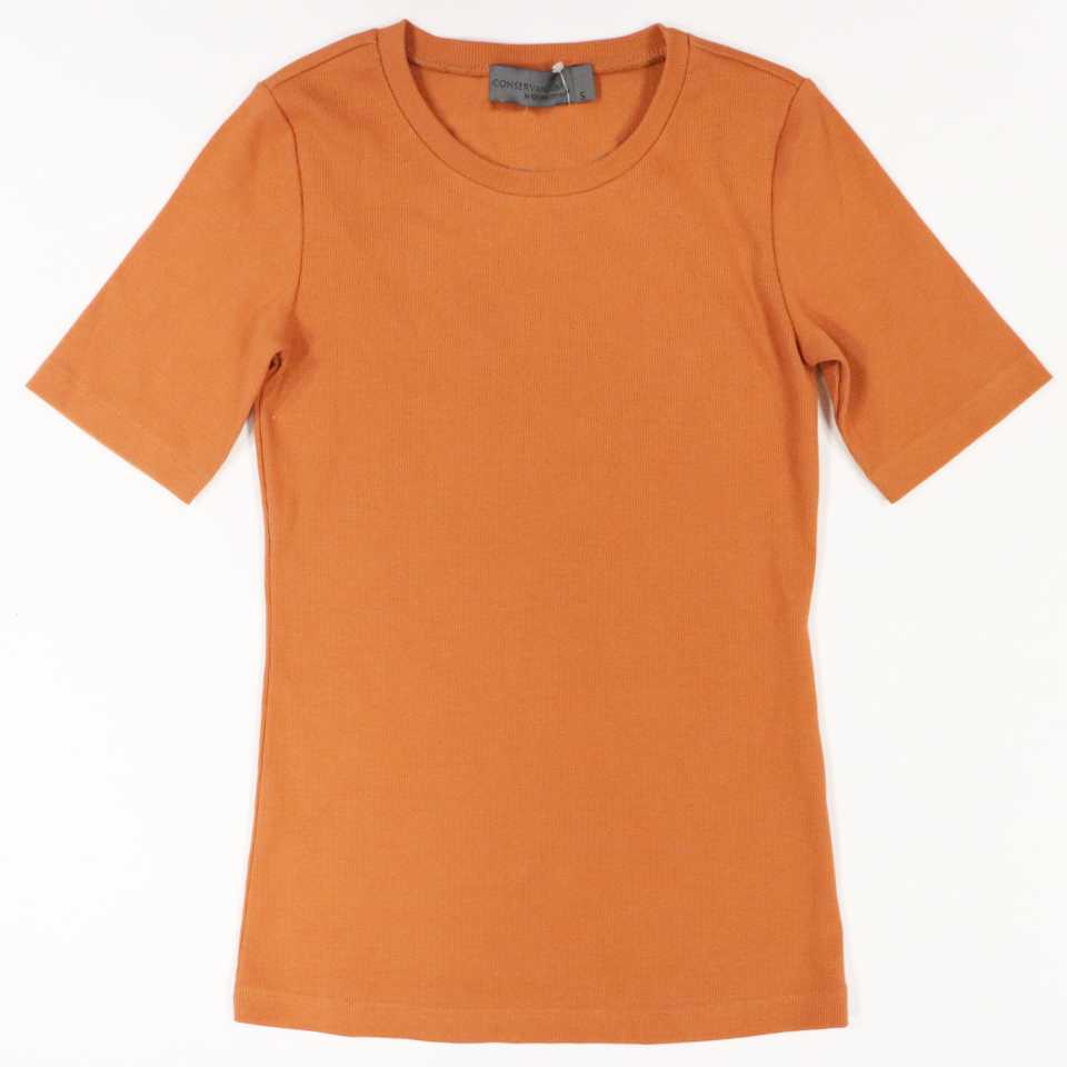 Tricou Rib, portocaliu