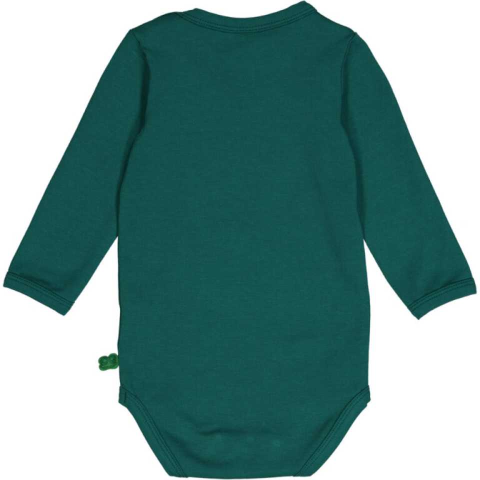 Body Alfa, verde cu mânecă lungă